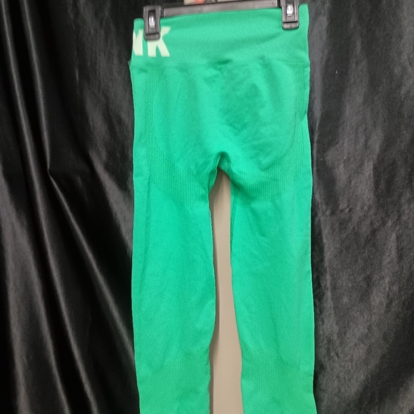 PINK Victoria's Secret Green Leggings Stretchy Form-Fitting - Picture 8 of 15